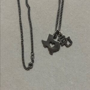 James Avery Texas Heart and BU (Baylor) Pendant Necklace